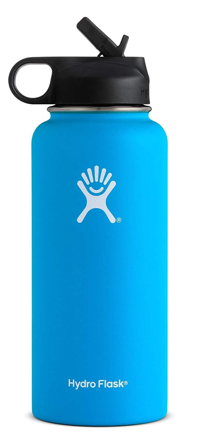 Hydro Flask Water Bottle | Stainless Steel & Vacuum Insulated | Wide Mouth with Straw Lid | Multiple Sizes & Colors