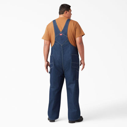 Indigo blue Dickies denim bib overall, second big and tall fit product view