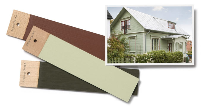 Light Green Houses- 19th Century Ottosson - Linseed Oil Paint - Sample Set-Ottosson Färgmakeri-Atlas Preservation