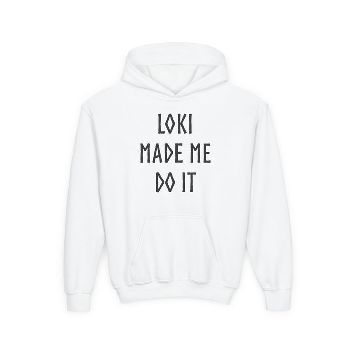 Loki Made Me Do It Kids Hoodie