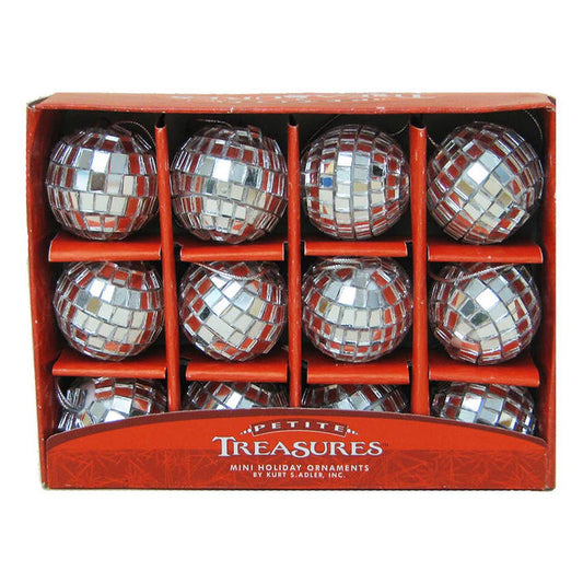 Mini Mirror Ball Ornaments | Set of 12