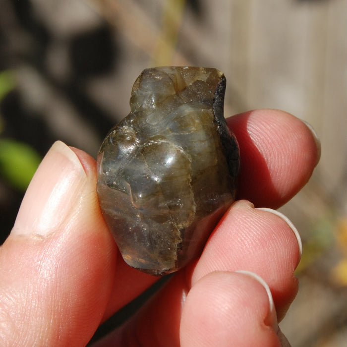 ONE 1.25" Labradorite Anatomical Heart Realistic Crystal Carving