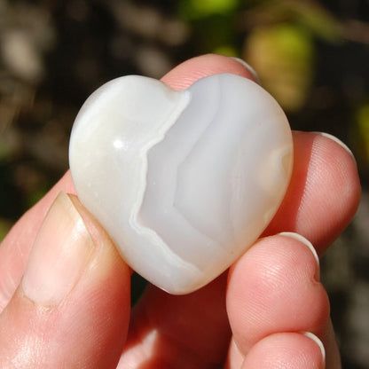 Sakura Agate Crystal Heart