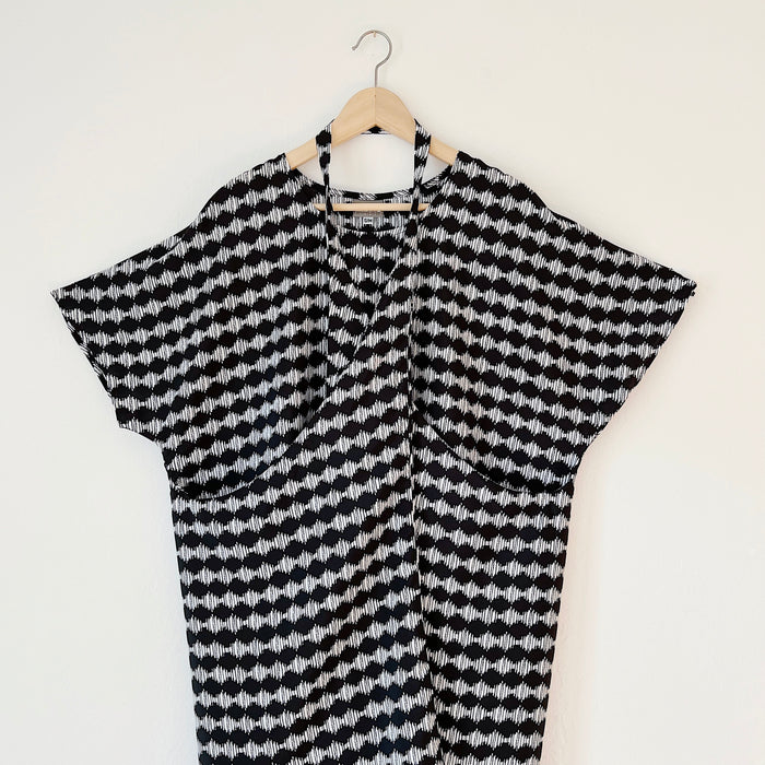 Origami Dress in Channel Print