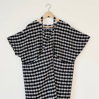 Origami Dress in Channel Print
