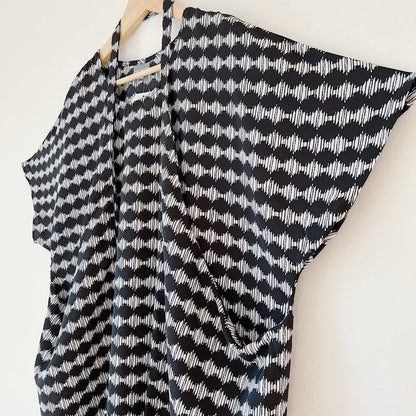 Origami Dress in Channel Print