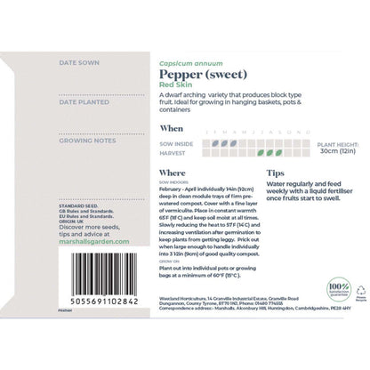 Pepper Seeds 'Sweet Red Skin'