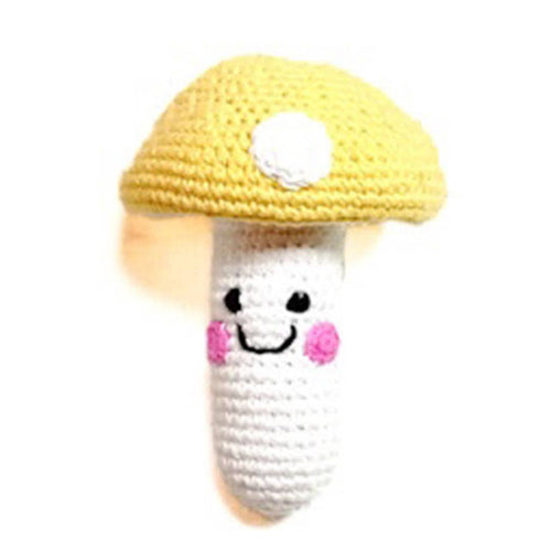Pretend Play Food  Mushroom Rattle - Yellow