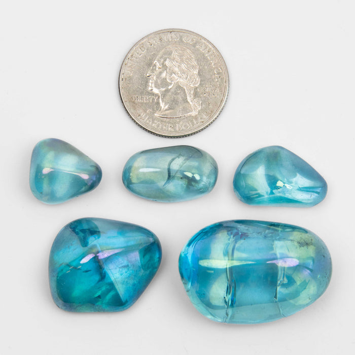 Quartz, Aqua Aura - Tumbled Stone(s)