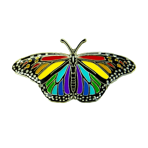 Rainbow Monarch Pride Pin