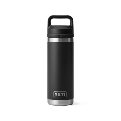 YETI Rambler 18 oz insulated water bottle in black with Chug Cap