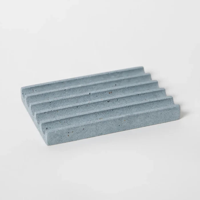 Ridged Concrete Soap Dish
