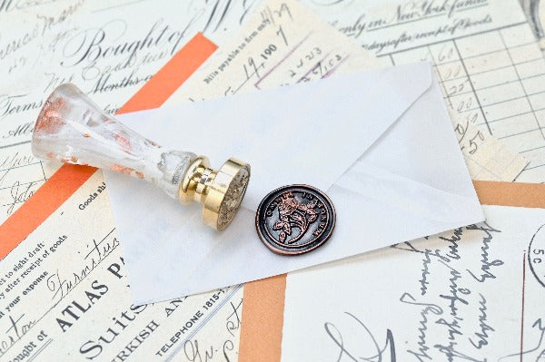 Rose Latin Motto Wax Seal Stamp | S - Backtozero B20 - antique, Flower, good, latin, latin motto, life, Message, Retro, rose, Signature, signaturehandle