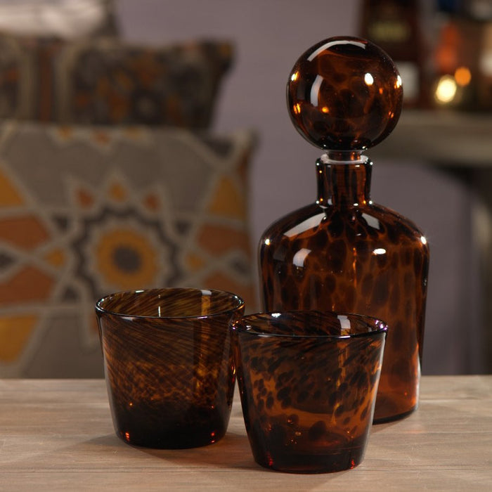 Sahara Tortoise Glass Tumbler - RSVP Style