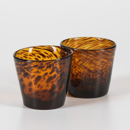 Sahara Tortoise Glass Tumbler - RSVP Style