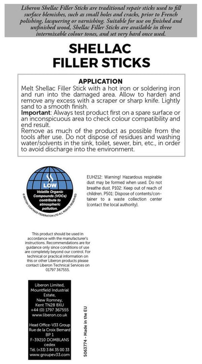 Shellac Filler Sticks-Liberon-Atlas Preservation