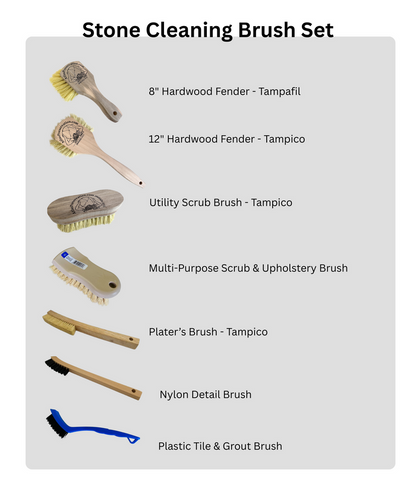 Stone Cleaning Brush Set-Magnolia Brush-Atlas Preservation