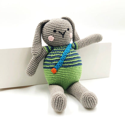 Stuffed Bunny Rattle - Apple Green