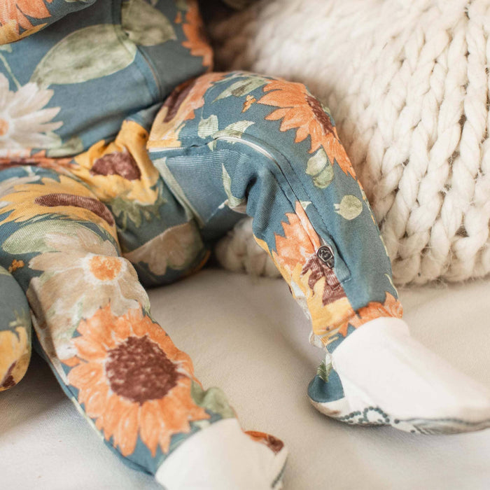Sunflowers Sleep & Play: Mountain Blue / 0-3 Months