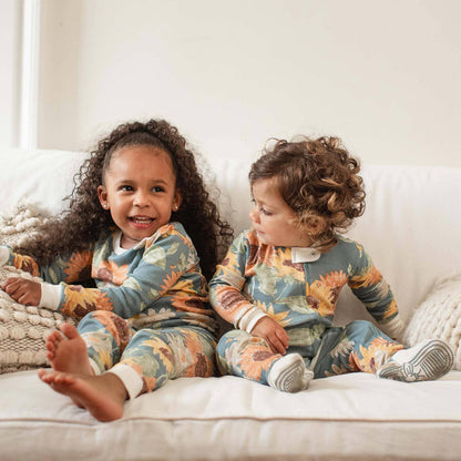 Sunflowers Sleep & Play: Mountain Blue / 0-3 Months