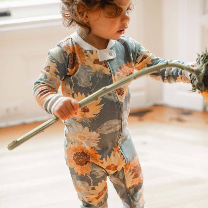 Sunflowers Sleep & Play: Mountain Blue / 3-6 Months