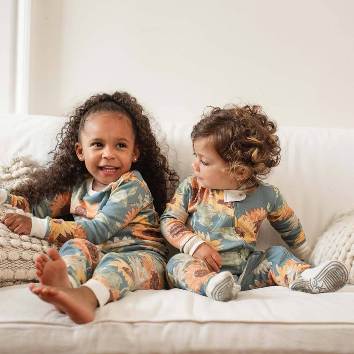Sunflowers Sleep & Play: Mountain Blue / 3-6 Months