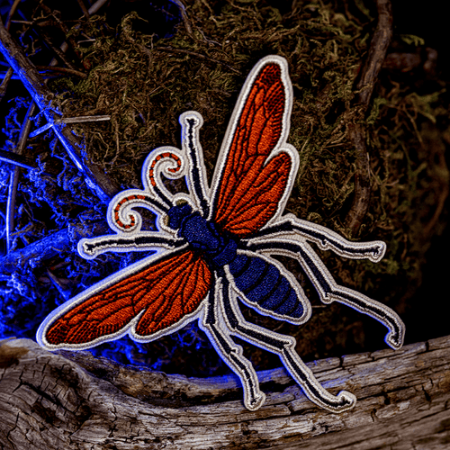 Tarantula Hawk Wasp Iron - on Patch by The Roving House