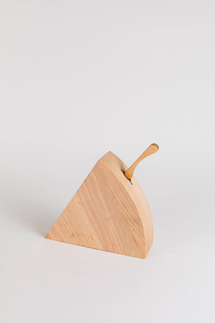The Cheese Block with Hand Forged Knife - Maple