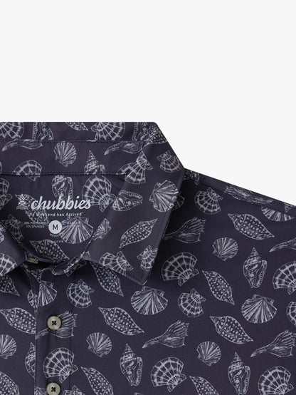 The Shell Yeah (Performance Polo)- Black - Image 2 - Chubbies Shorts