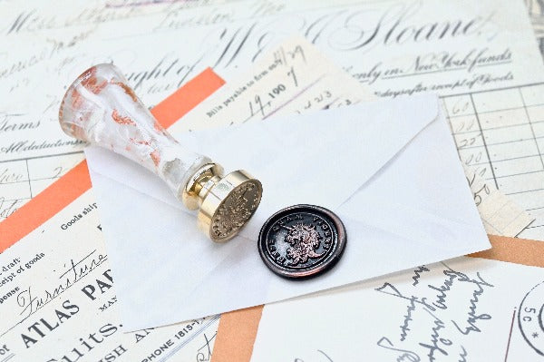 Unicorn Latin Motto Wax Seal Stamp | S - Backtozero B20 - antique, authentic, latin, latin motto, Message, motivation, Retro, Signature, signaturehandle