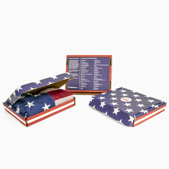 US Flag Gift Box Kit - 3 x 5 Nylon Flag w/Box-Collins Flags-Atlas Preservation