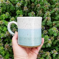 Vanilla + Color Mug - Handmade Pottery