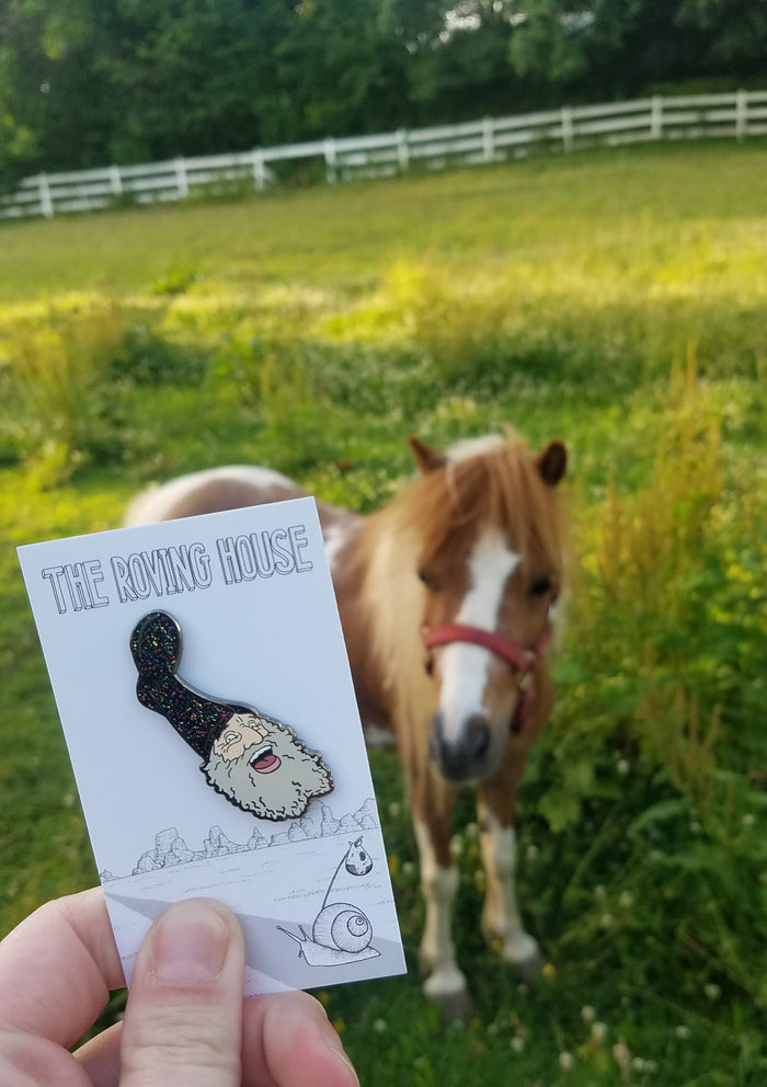 Vermin Supreme Glitter Enamel Pin