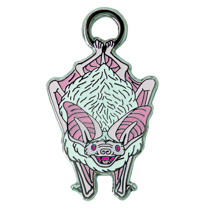White Bat Enamel Ornament