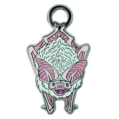 White Bat Enamel Ornament