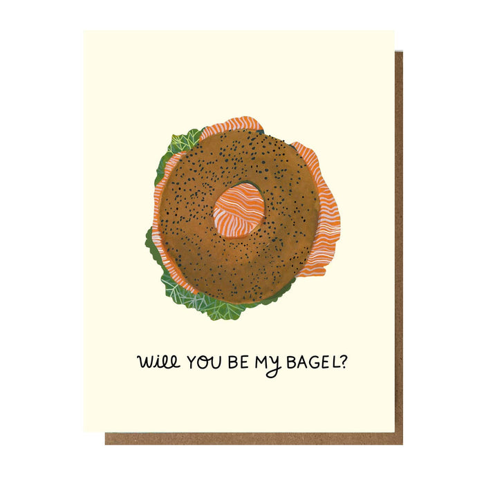 Will You Be My Bagel Card