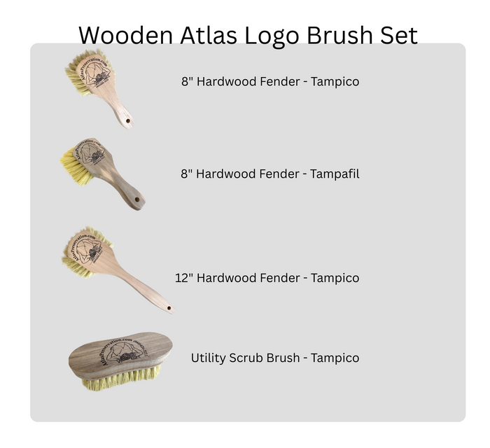 Wooden Atlas Logo Brush Set-Atlas Preservation-Atlas Preservation
